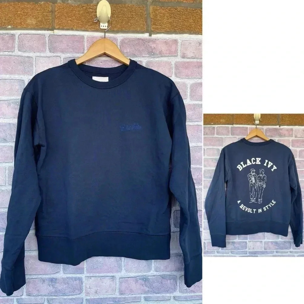 Drake’s Black Ivy blue Cotton Sweatshirt size 34 / small
